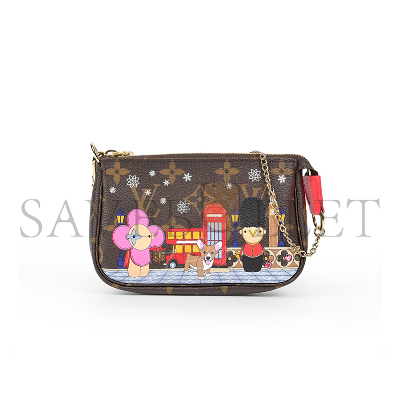 l0*is V*t0n coated canvas xmas vivienne in london mini pochette accessoires m45906 (15.5*10.5*4cm)